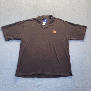 Reebok NFL Cleveland Browns Polo Shirt Orange Size 2XL Polyester